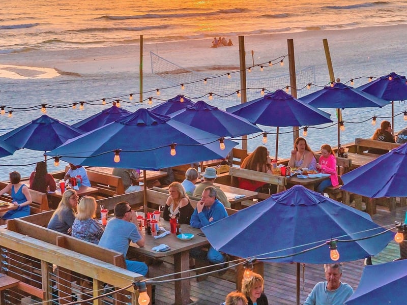 Sharkys Beachfront Seafood Restaurant in Panama City Beach, Florida