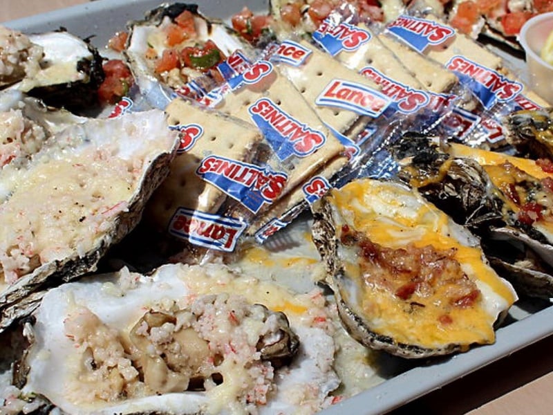 A variety of oysters from Shuckums in Panama City Beach, Florida