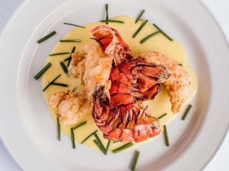 Crispy lobster fingers with vanilla beach honey mustard at The Grand Marlin