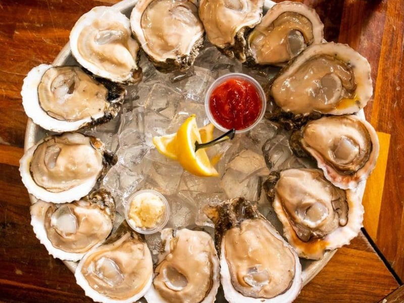 Fresh oysters from AJs on the Bayou