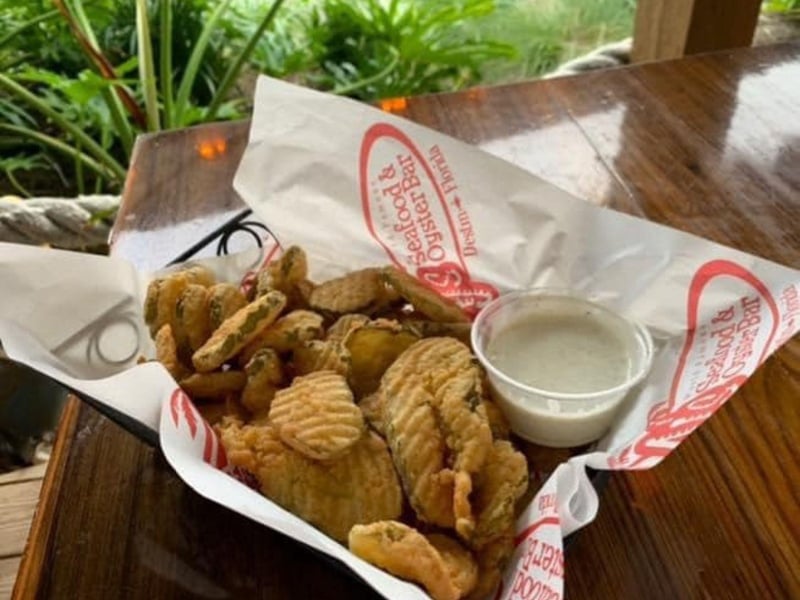 Fried pickles at AJs on the Bayou