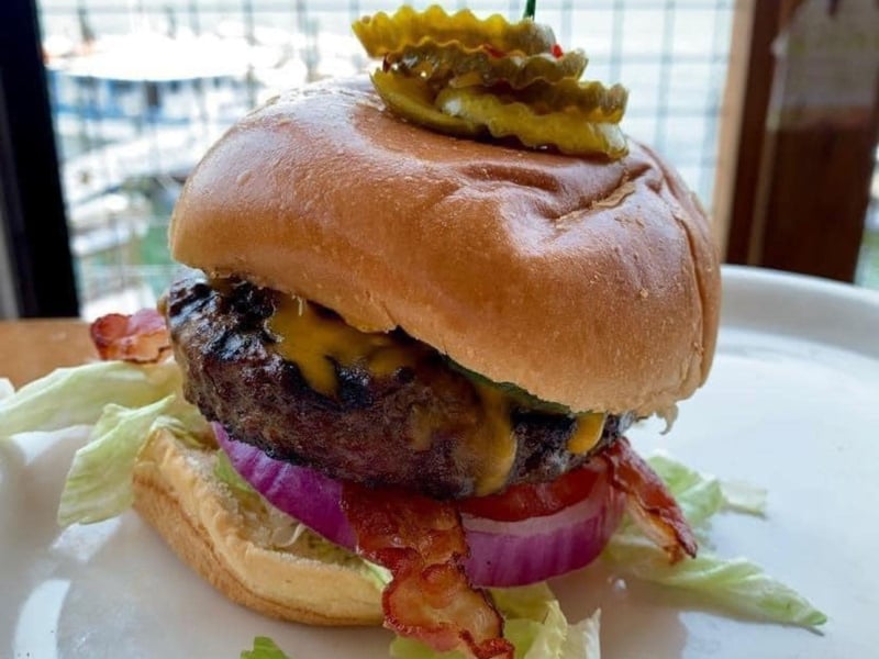 The Kahuna Burger at AJs Oyster Shanty