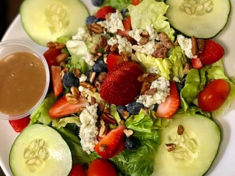 A beachside salad with balsamic vinaigrette in Fort Walton Beach, Florida