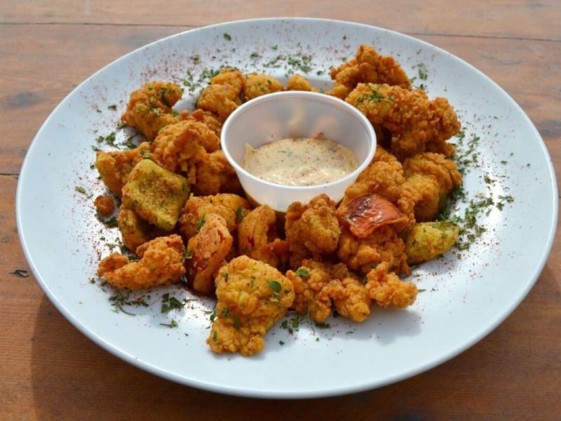 Gator bites at Anglers Beachside Bar and Grill in Fort Walton Beach, Florida