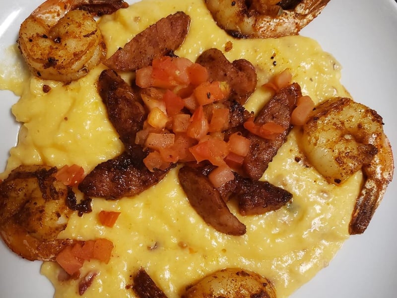 The shrimp and grits from Anglers Beachside Bar and Grill