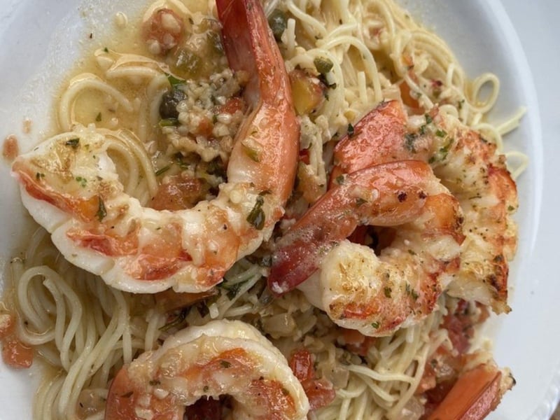 Shrimp scampi from Bay Cafe French Restaurant