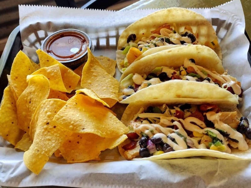 Chicken and bacon tacos at Burrito del Sol in Fort Walton Beach, Florida