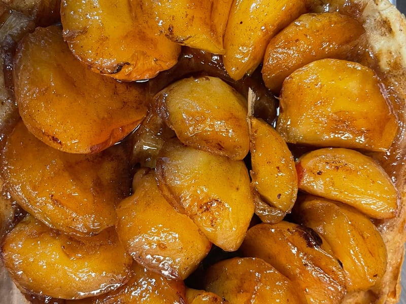 The fresh apple tart tartin at Flambe After Dark