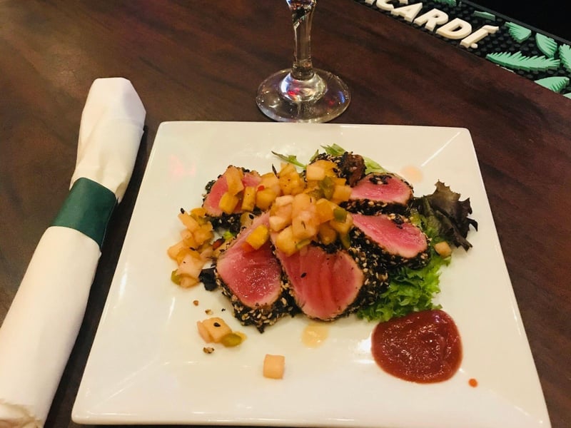 Sesame seared tuna from Old Bay Steamer in Fort Walton Beach, Florida