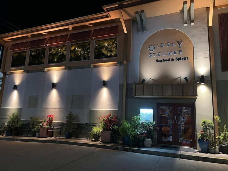 Old Bay Steamer in Fort Walton Beach, Florida at night