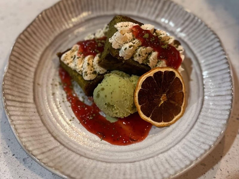 Strawberry matcha at Soi Bistro