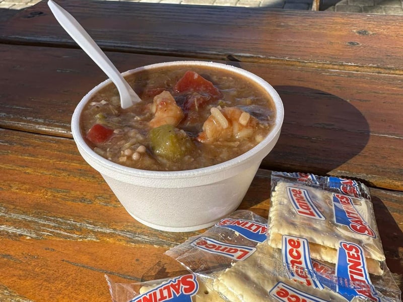 Seafood gumbo from Stewbys Seafood Shanty