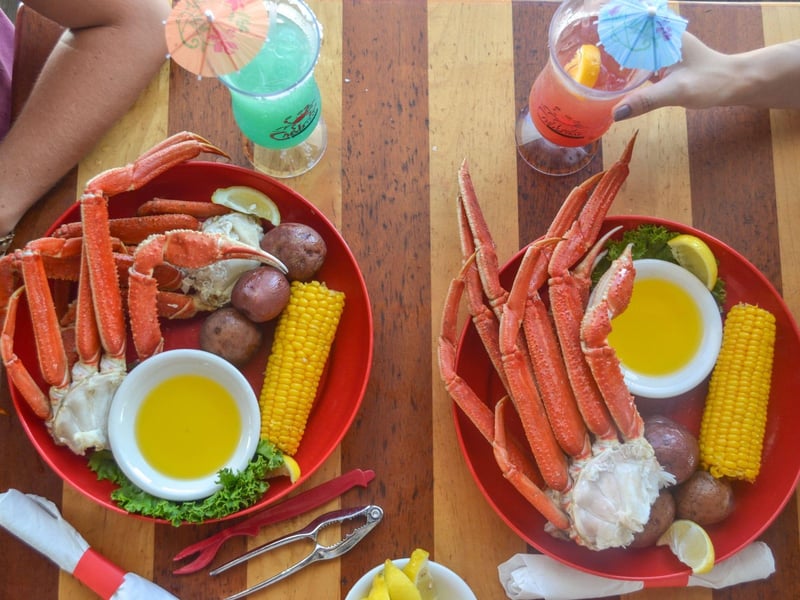 The triple crab for two at the Crab Trap