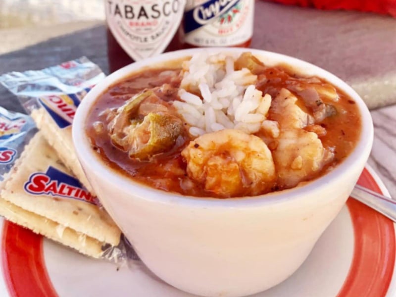 Seafood gumbo from The Crab Trap in Fort Walton Beach, Florida