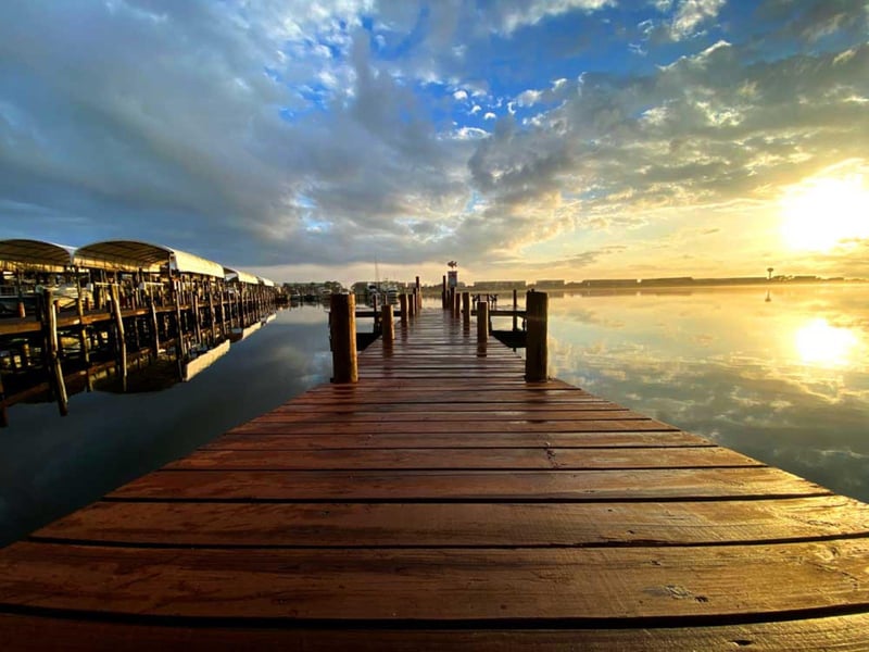 The dock at The Shack in Fort Walton Beach, Florida