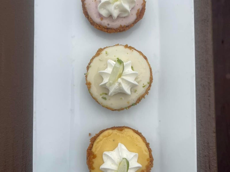 The mini key lime pie trio from The Shack