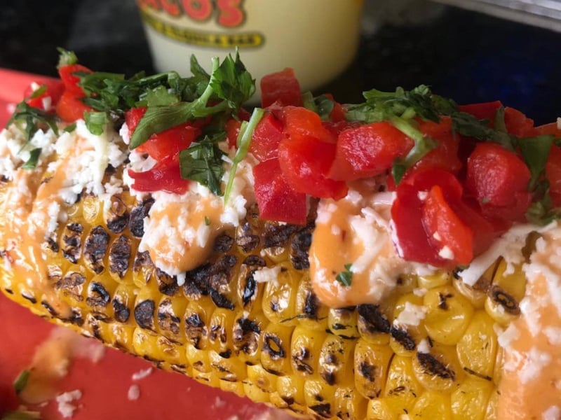 Mexican street corn at Rockin Tacos in Fort Walton Beach, Florida