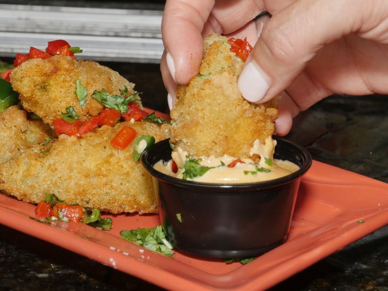 Deep fried avocados at Rockin Tacos