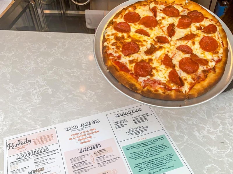 Pepperoni pizza from The Remedy in Fort Walton Beach, Florida