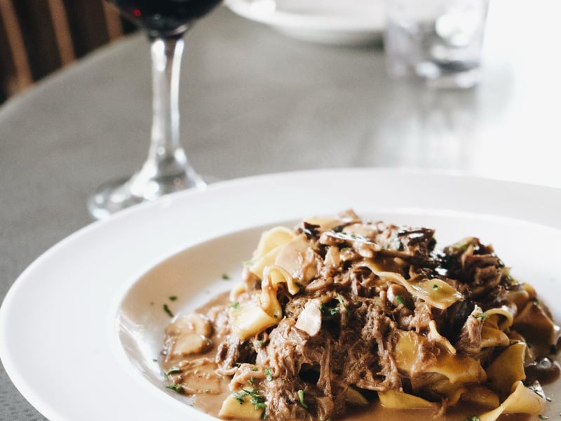 Braised pork shoulder pasta from Clemenzas at Uptown in Fort Walton Beach, Florida