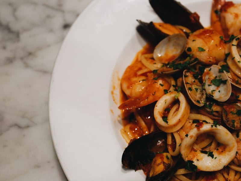 Linguine Fruitti di Mare from Clemenzas at Uptown