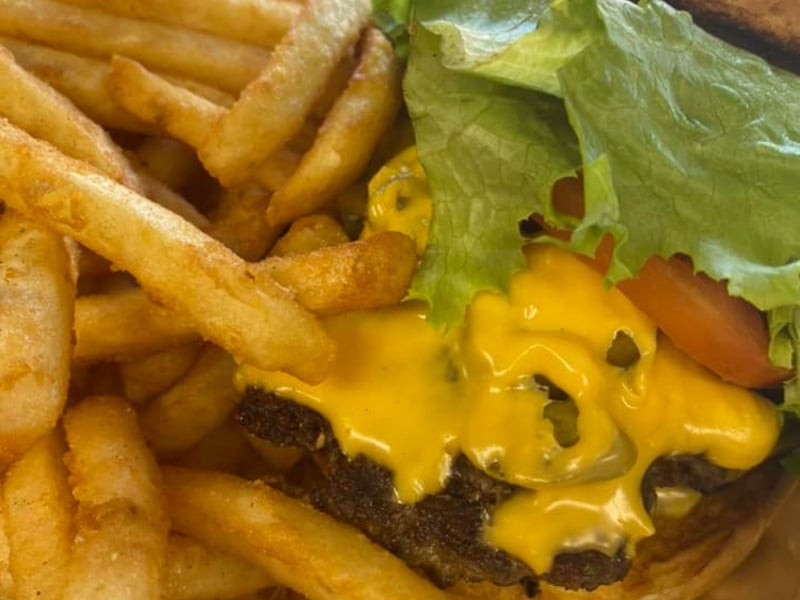 The cheeseburger from Tamaras On the Go in Apalachicola, Florida