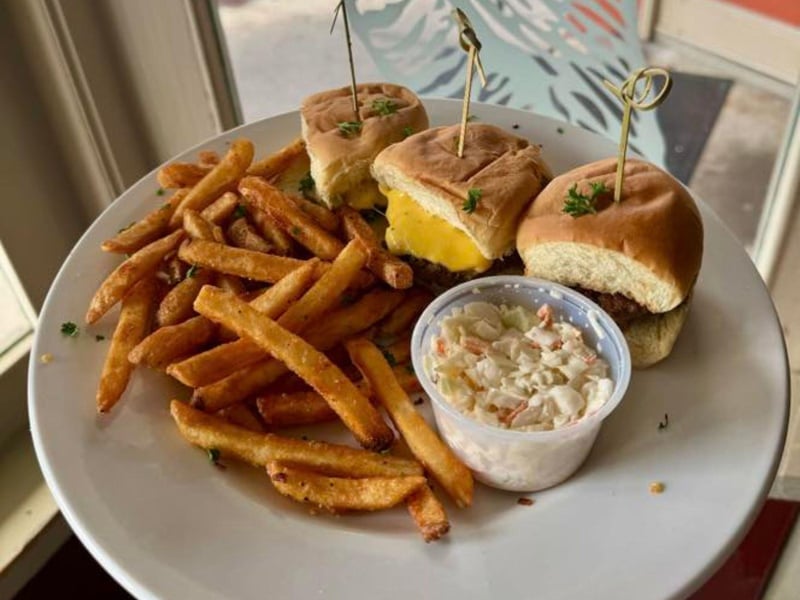 Cheeseburger sliders at the Owl Cafe