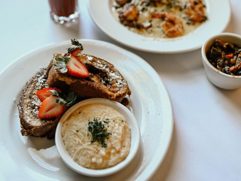 Brunch dishes at the Owl Cafe