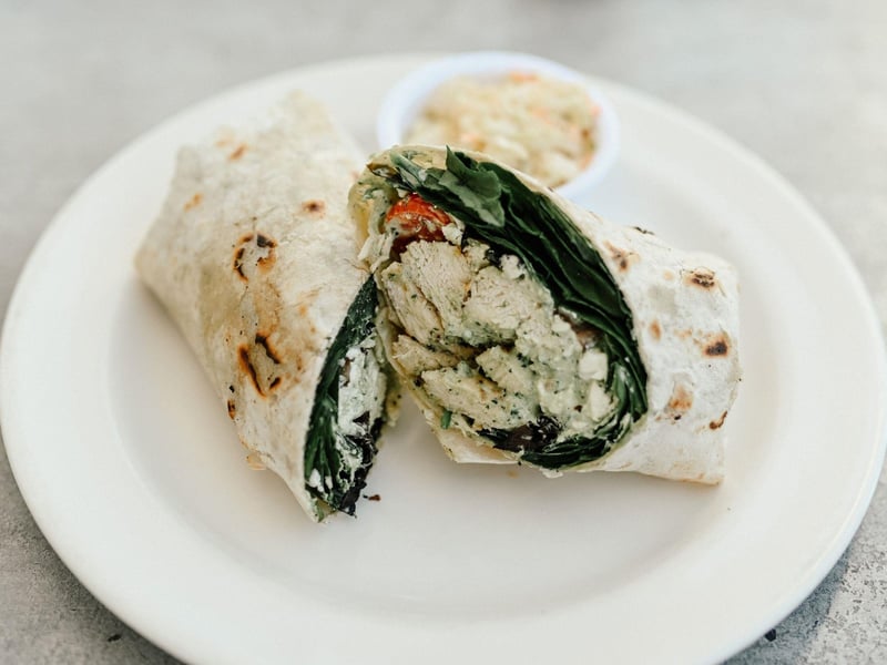Grans garden chicken wrap from the Owl Cafe