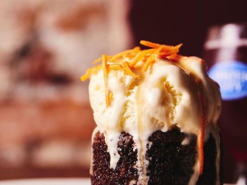 A cake from the Owl Cafe in Apalachicola, Florida