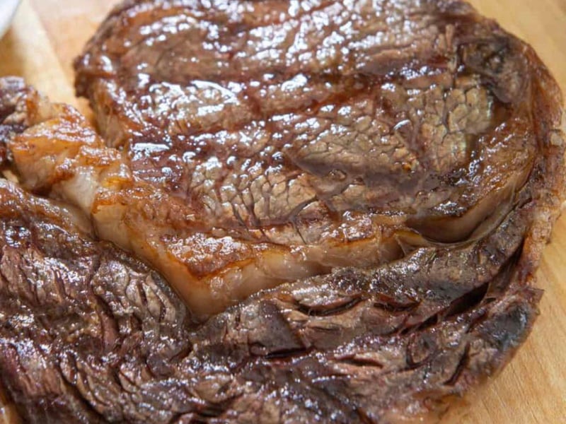 The ribeye steak at The Station Raw Bar in Apalachicola, Florida