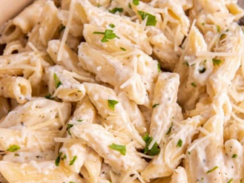 Alfredo with ziti pasta from The Station Raw Bar