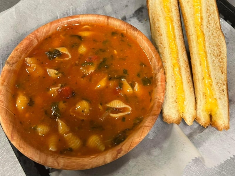 Tomato florentine soup at The Raw Bar in Apalachicola, Florida