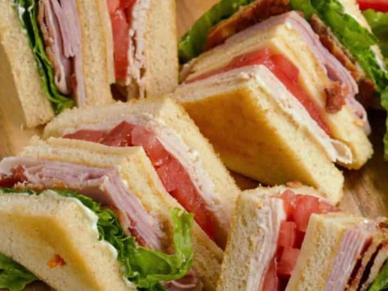 The Club Sandwich at The Station Raw Bar in Apalachicola, Florida