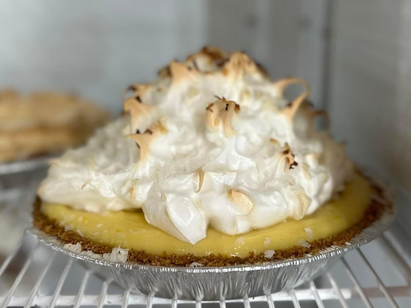 Lemon meringue pie from The Station Raw Bar in Apalachicola, Florida