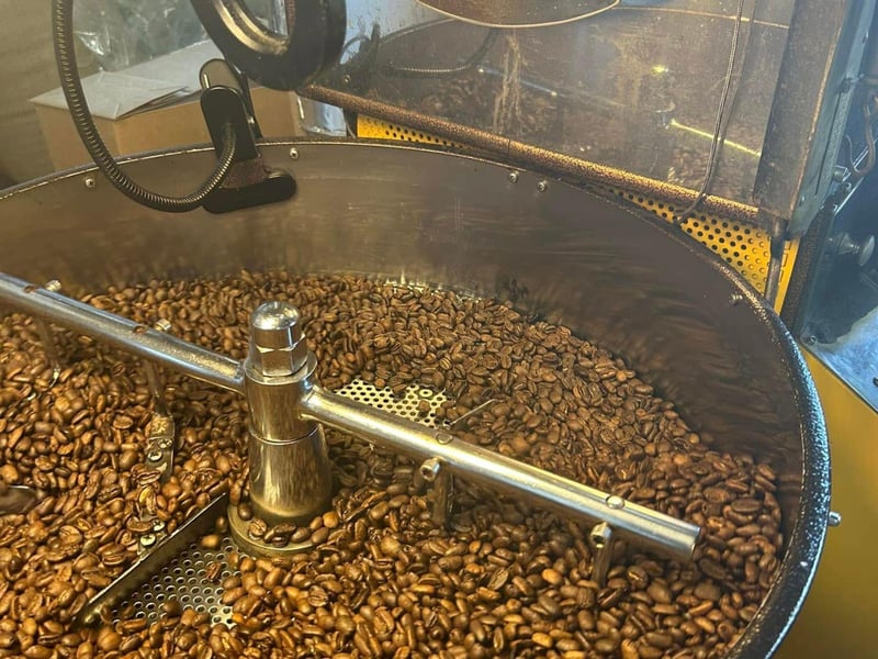 Roasted coffee beans from Apalachicola Chocolate and Coffee Company
