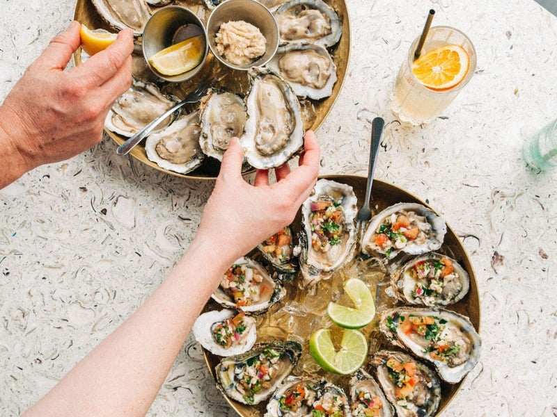 Oysters at The Franklin Cafe