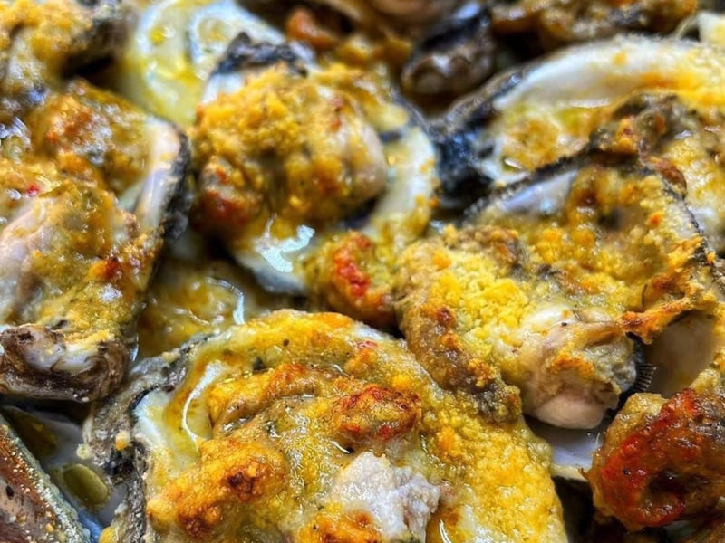 530868 Baked Oysters At Cone Heads In Cape San Blas, Florida