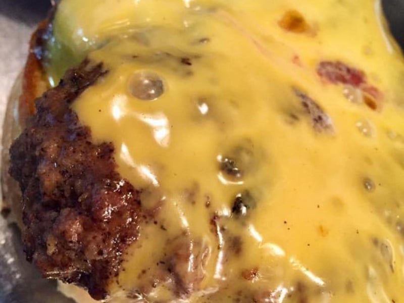 The halfpound Cone Head Burger in Cape San Blas, Florida