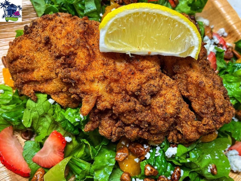 The Florida salad with fried grouper