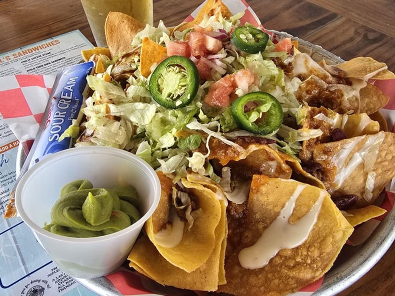 Deuces nachos from LongBills on Cape San Blas in Florida