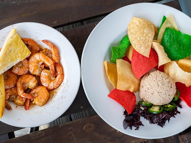 Shrimp and tuna dip at Cape San Blas in Florida