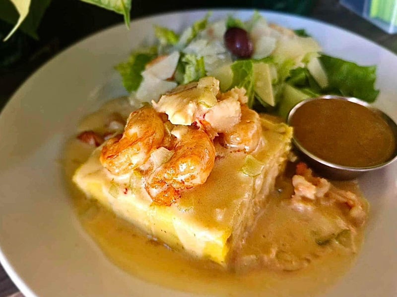 Shrimp polenta from Provisions near Cape San Blas, Florida
