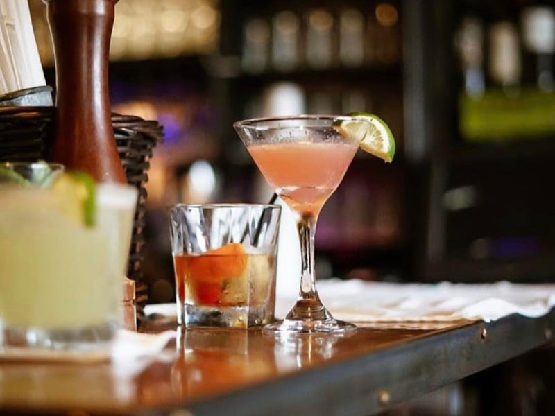 Cocktails on the bar at Provisions