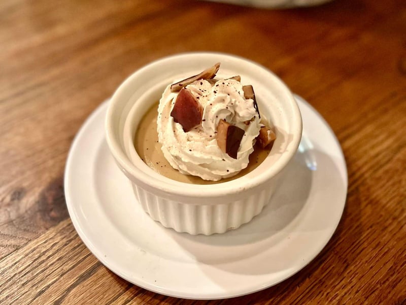 Butterscotch Budino from Joe Mamas Wood Fired Pizza in Port St. Joe, Florida