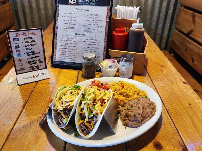 Tacos at 98 Barbeque on Highway 30A