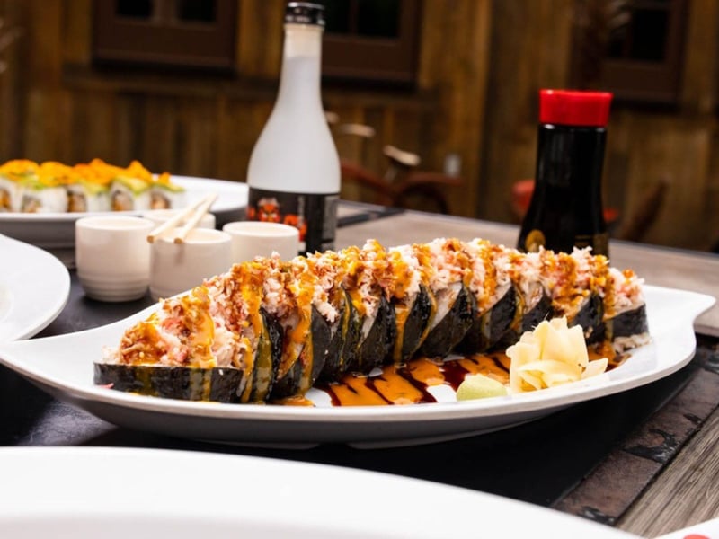 The spicy tuna roll at AJs Grayton Beach