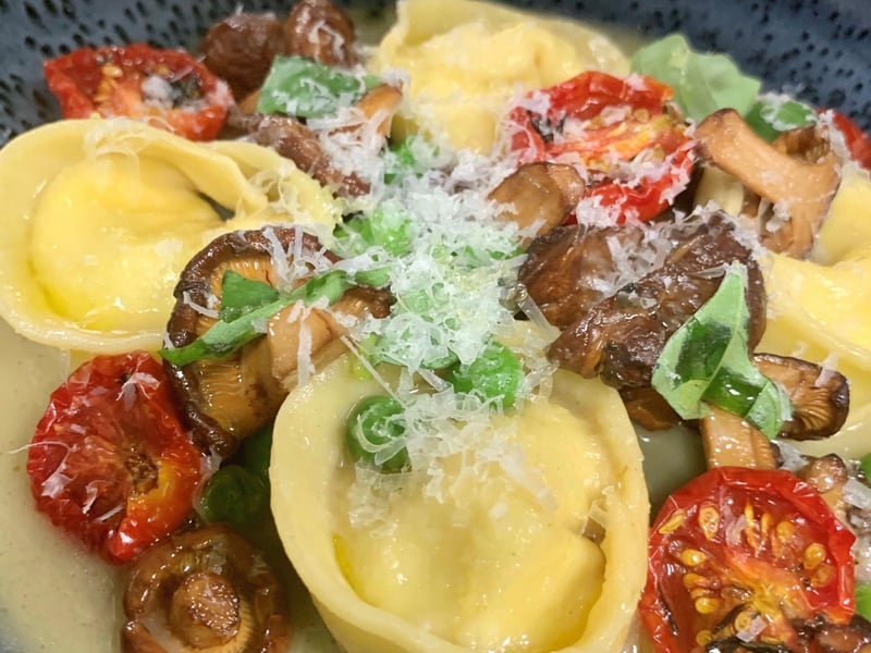 Housemade ravioli from Caliza Restaurant
