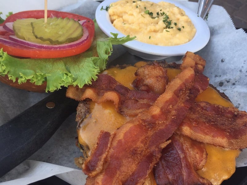 The American cheeseburger with bacon