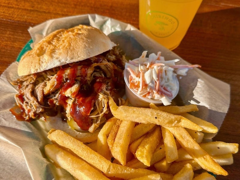 The barbecue pork sandwich at Chiringo